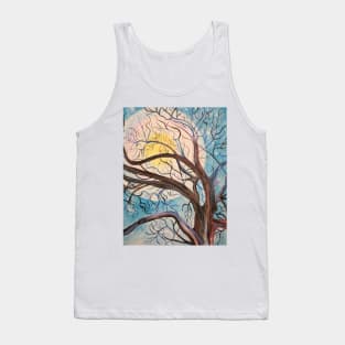 Blue Moon and stars Painting Tank Top